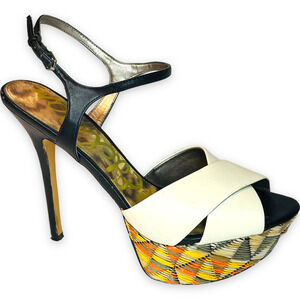 Sam Edelman Mason Stiletto Woven Platform Heel Women’s Size 10